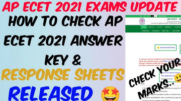 AP ECET 2021 Official Key & Response sheets Are Released//AP ECET 2021 Answer key Released