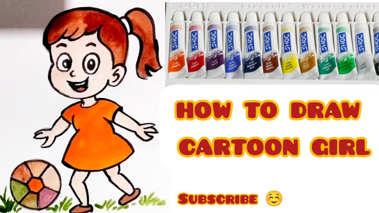 How to Draw a Cute Girl | Easy Step by Step Drawing #video - YouTube