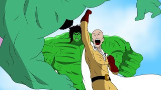 Anime One Punch Man vs Hulk vs Hanma Yujiro