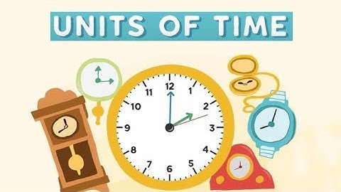 Units of Time - Time Conversion Of Units Of Time 2023
