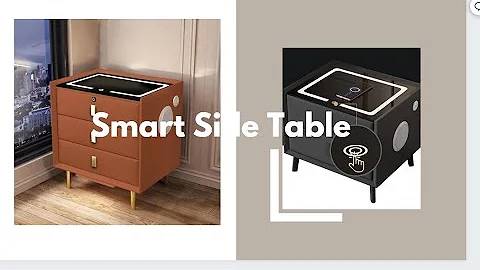 Smart Bedside Table Wireless USB Charging Sensitive LED Light Bluetooth Speaker