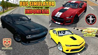 hellcat/mustang gt/Camaro اضافة مود + تغيير اللون bussid mod screenshot 5