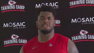Chiefs offensive lineman on his time at Indiana and his first training camp