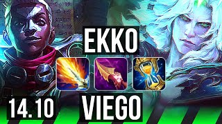 EKKO vs VIEGO (JGL) | Rank 2 Ekko, 14/1/10, Rank 8, Legendary | NA Challenger | 14.10