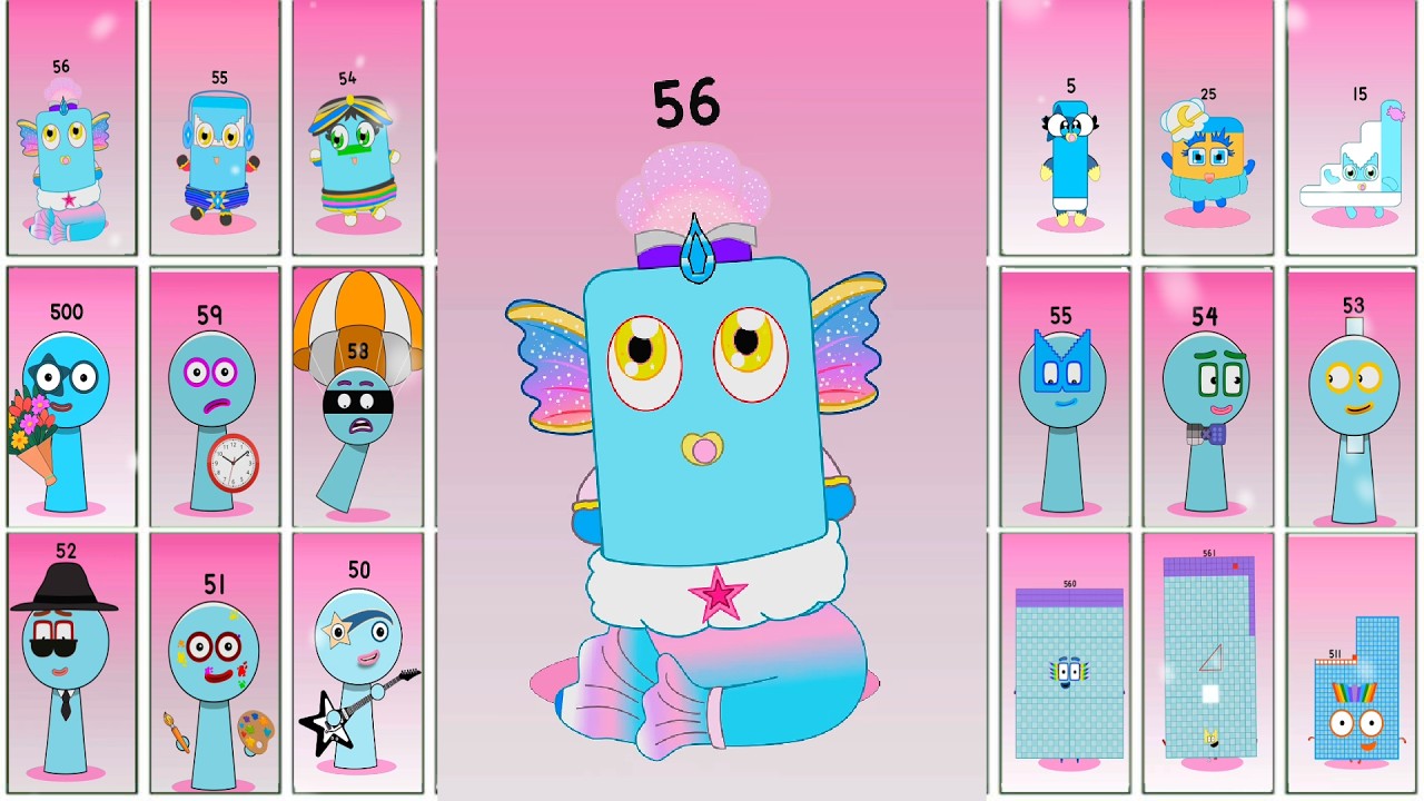 Sprunki OC Numberblocks (56~556)– Full Evolution Showcase