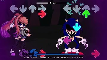 FNF You cant Escape Monika.chr vs Sonic.exe