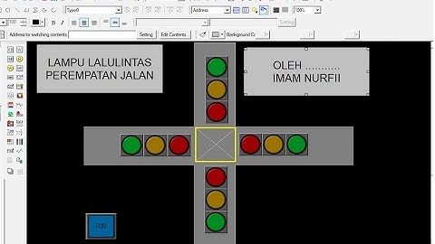 programlampu lalu lintas per4tan jalan menggunakan Cx Designer dan cx programmer(omron)