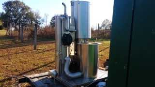 Gasifier Running a 45kw Generator with a Ford 300 cubic inch 6 cylinder engine