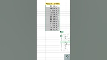 "How to Use Autofill for Dates in Excel 📅 | Quick & Easy Tutorial" #excel #exceltutorial#ExcelTips