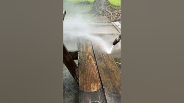 We powerwashed a Picnic Table