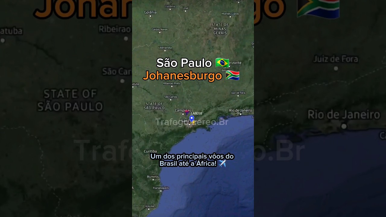 São Paulo - Joanesburgo 🇿🇦 Uma das principais rotas do Brasil até o continente Africano! 🛩️