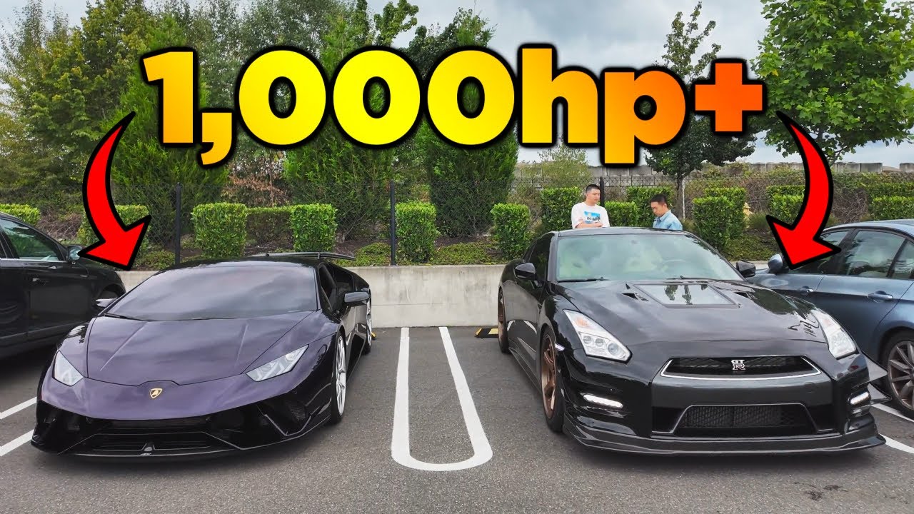 Twin Turbo Lamborghini Huracan Performante vs Nissan GT-R, 1,000+ WHP
