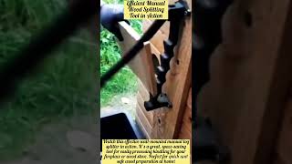 Efficient Manual Wood Splitting Tool in Action
