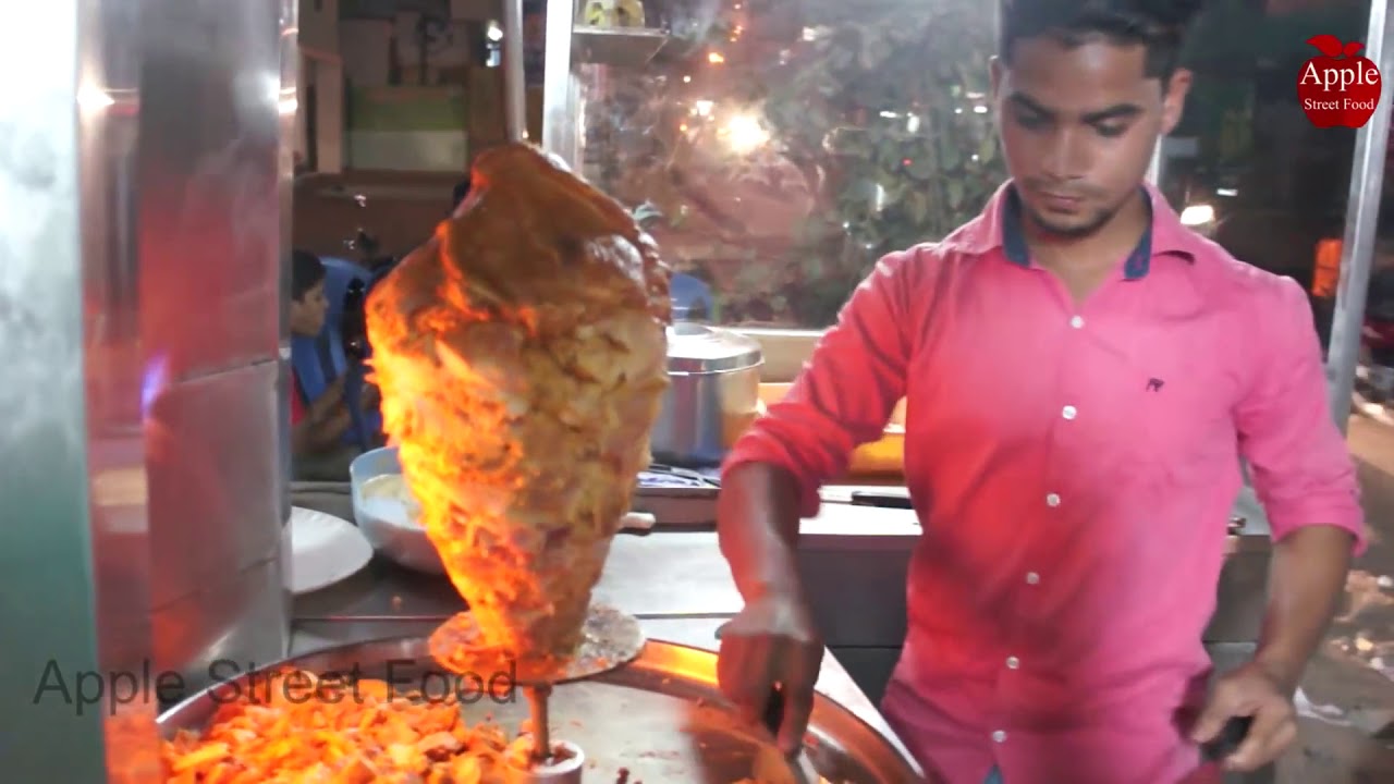Chicken Shawrma Roll - Famous Chicken Street Food in India - Apple Street Food | APPLE STREET FOOD