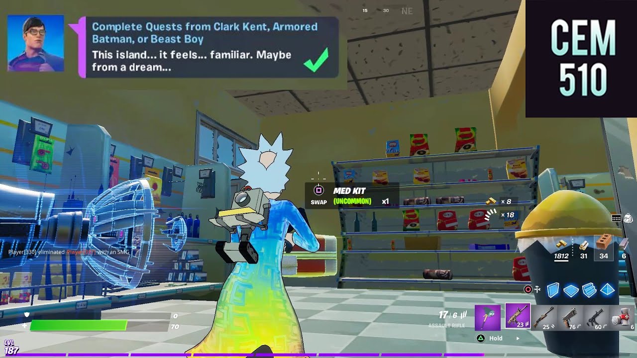 Visit Mothership Or An Alien Biome Fortnite Superman Challenges Youtube