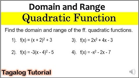 [Tagalog] Domain and range of a quadratic function #math9 #domain #range #quadraticfunction