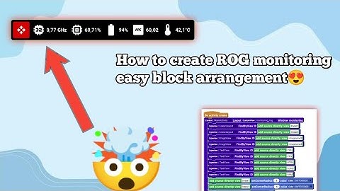 How to create ROG monitoring in #sketchware