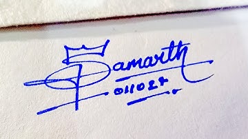 Samarth name signature style | First Kalakar | #signature #sign #firstkalakar #shorts