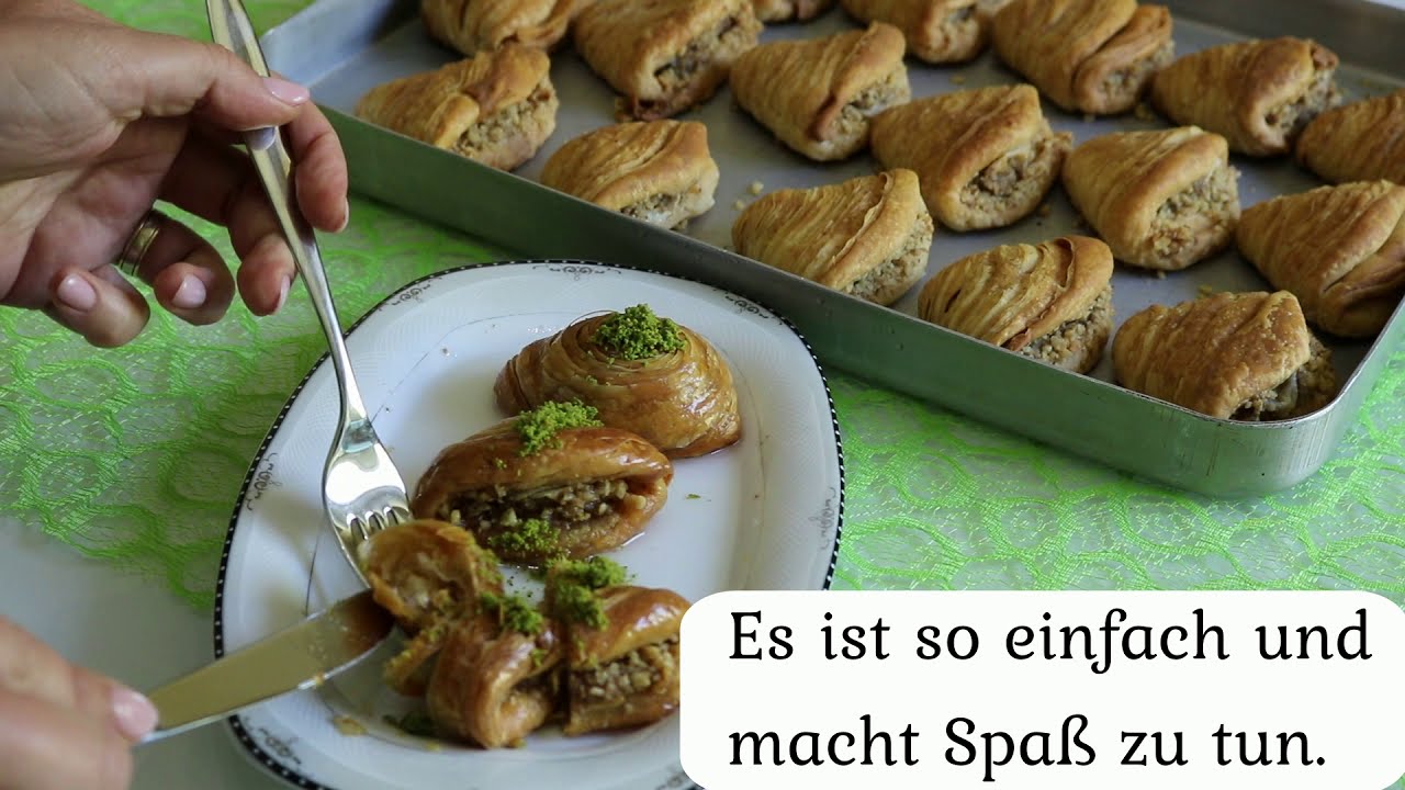 Gefüllte Muschel Baklava - Ein sehr einfaches Baklava-Rezept - Sie ...