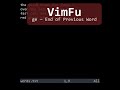 VimFu — ge End of Previous Word