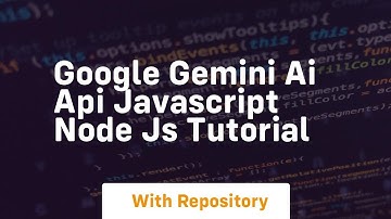 google gemini ai api javascript node js tutorial