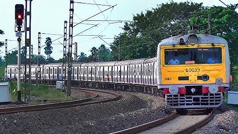 Quick Accelerating EMU Local Trains Speeding in Huge Curve | Howrah-Katwa-Howrah EMU Local | ER