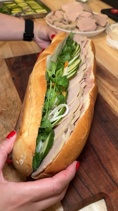 Making Banh Mi for a party