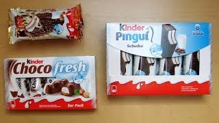 [Kinder Pingui] vs [Kinder Maxi King] vs [Kinder Choco fresh]
