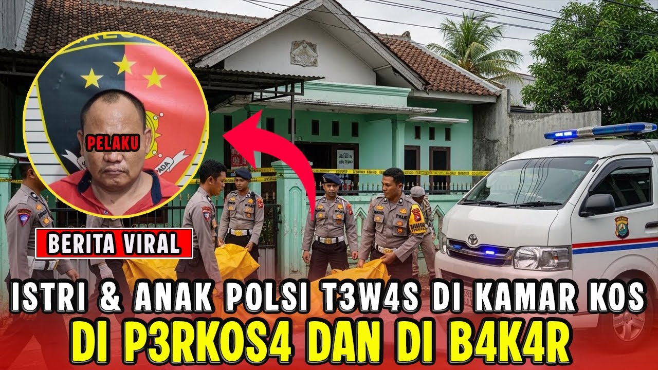 NGANJUK GEMPAR ‼️ISTRI DAN ANAK POLISI T3W4S DIB4K4R DI DALAM KAMAR KOS