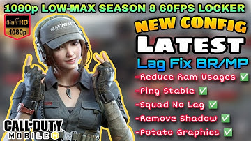 Anti Lag Config For Cod Mobile Season 8 Lag Fix 60FPS | Smooth BR/MP | Fix Lag Cod Mobile