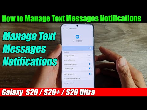 Galaxy S20/S20+: How to Manage Text Messages Notifications