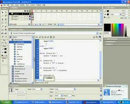 making a clock on flash