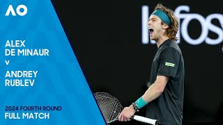 Alex de Minaur v Andrey Rublev Full Match | Australian Open 2024 Fourth Round