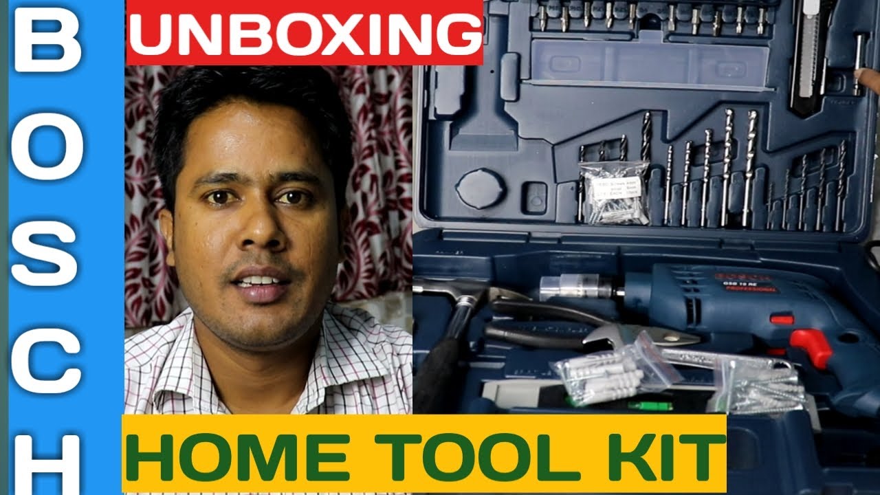 Bosch Gsb 500w 10re Professional Tool Kit For Home Usage Unboxing