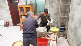 农村传统石磨豆腐 即将消失的老手艺 这豆浆和豆腐脑你能吃几碗