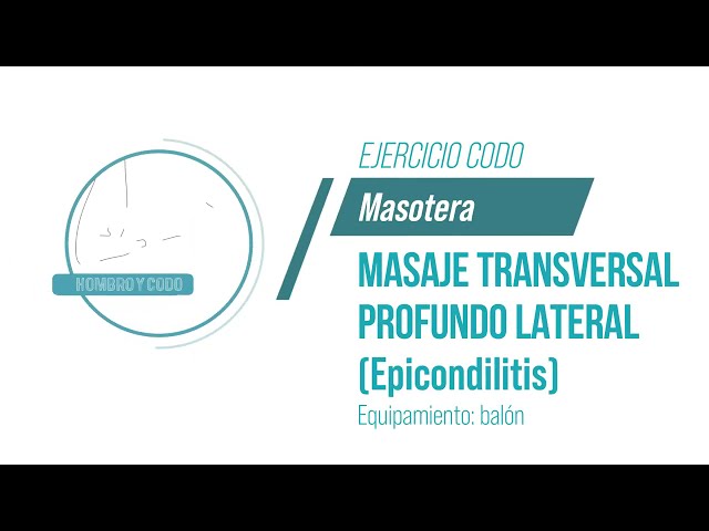 Codo ejercicio epicondilitis #05: Masaje transversal profundo extensores (con balón)