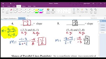 3.3 & 3.4 Slopes and Equations of Lines Day 1 Notes