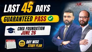 Last 45 Days Strategy 🚨 CMA Foundation June 2026 | Day Wise Study Plan | CMA Study Plan 2026