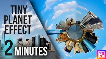 Tiny Planet Effect || 2 Minutes || Photoshop Tutorial_HD