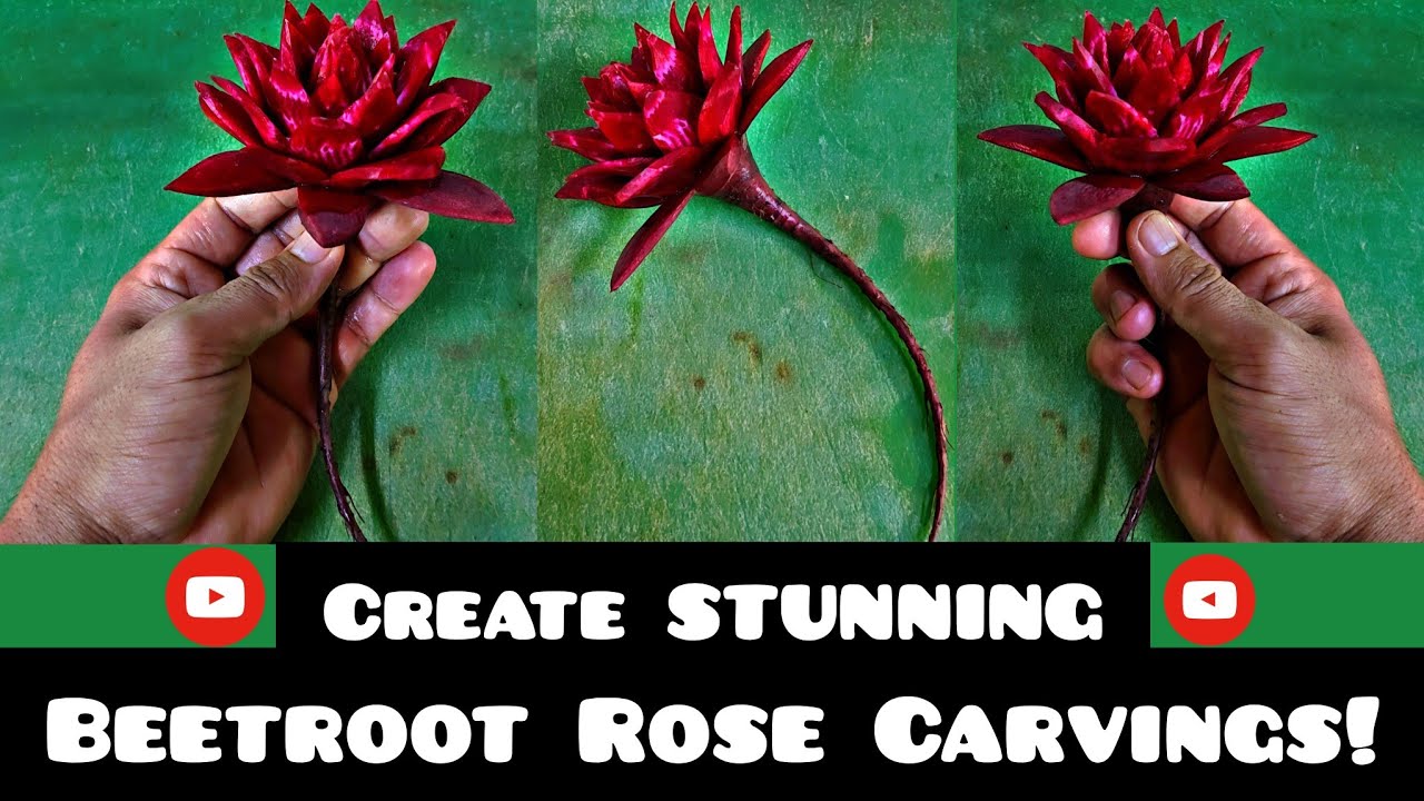 Create STUNNING Beetroot Rose Carvings!