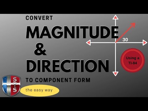 How to convert magnitude and direction to component form