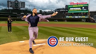 Conor McGregor Visits Wrigley Field | 'The most devastating first pitch ever seen!'