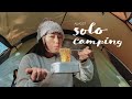 (almost) SOLO CAMPING | Korean Pork Belly BBQ + Garlic Shrimp + Ramyun | KEEMI CAMPING