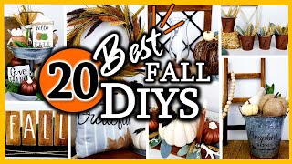20 WAYS TO DIY FALL DECOR  Cheap $1 DECOR that LOOKS EXPENSIVE (Dollar Tree DIYS to try in 2021)