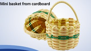 REALISTIC MINI BASKET FROM CARDBOARD | DIY Handmade Cardboard Craft | Best Display Ideas