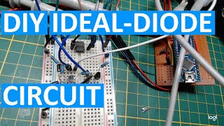 DIY Ideal-diode circuit using transistors and MOSFET, schematic at the end :)