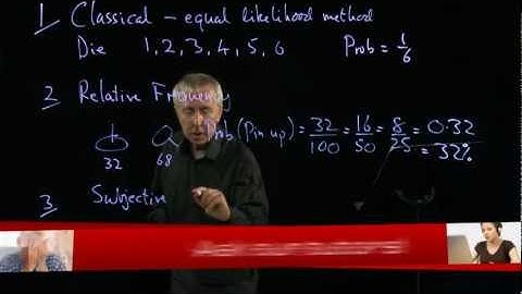 A Level Statistics 1.1 Probability of simple events