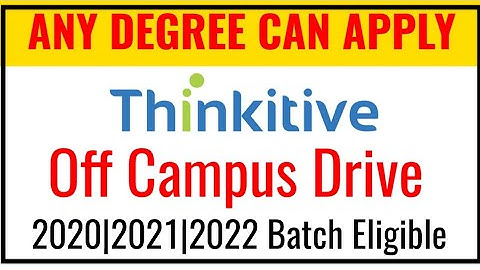 Thinkitive Off Campus Drive For Software Developer Role