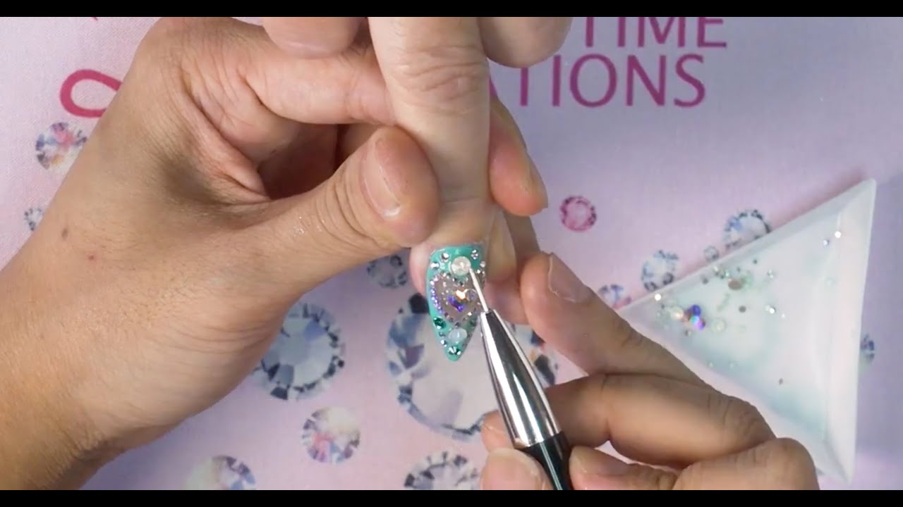 6. Swarovski Crystal Nail Designs for Prom - wide 3