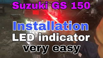 Suzuki gs 150 installation led indicator very easy@kashifsuzukicentre